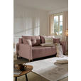 SCHLAFSOFA  mit Rücken echt Webstoff Rosa  - Eichefarben/Rosa, Design, Holz/Textil (227/98/113cm) - Carryhome
