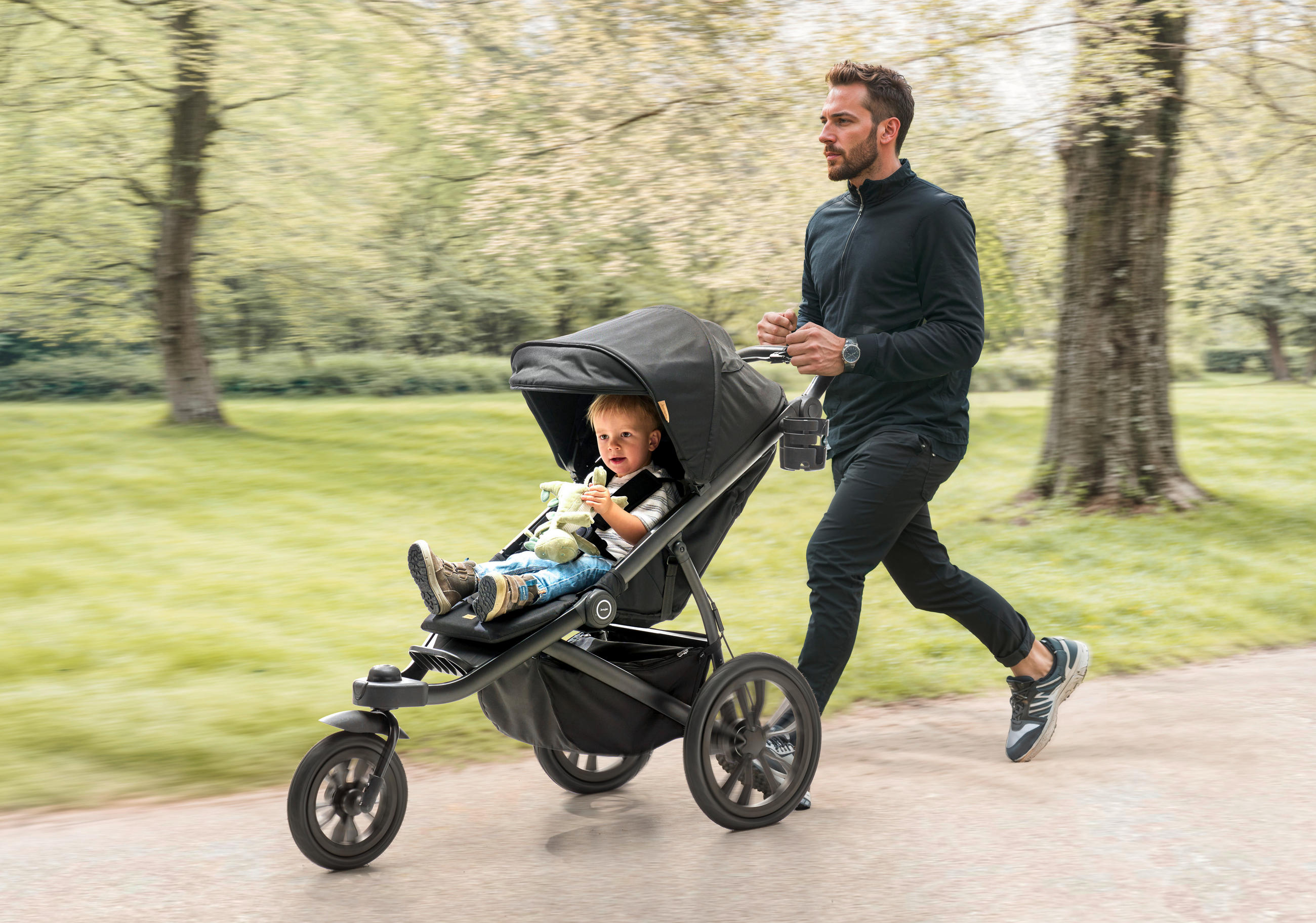 JOGGER  - Schwarz, Basics, Textil/Metall - Jimmylee