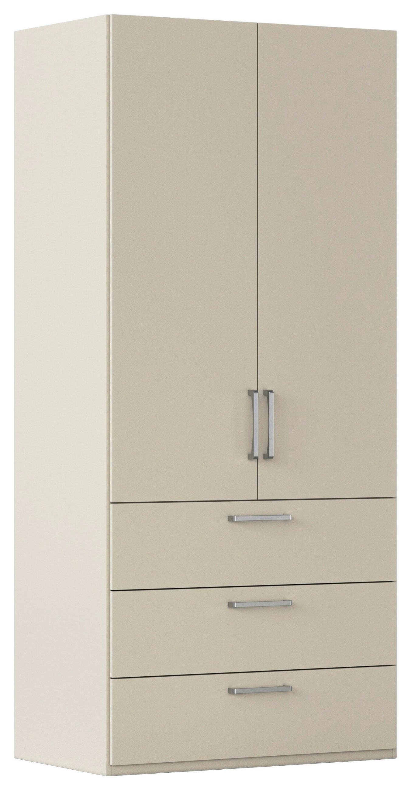DREHTÜRENSCHRANK 101/223/61 cm,  in Champagner, 2-türig  - Edelstahlfarben/Champagner, Basics, Holzwerkstoff/Metall (101/223/61cm) - Novel