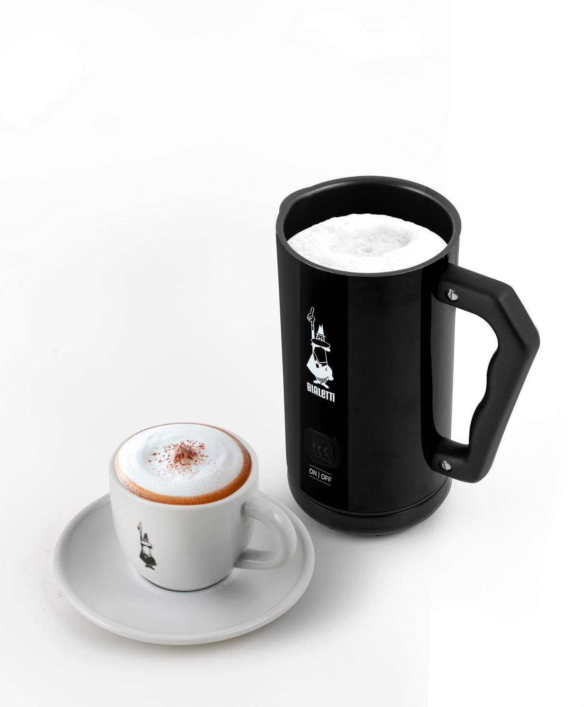 MILCHSCHÄUMER  - Schwarz, Basics, Kunststoff/Metall (21/16/12.6cm) - Bialetti