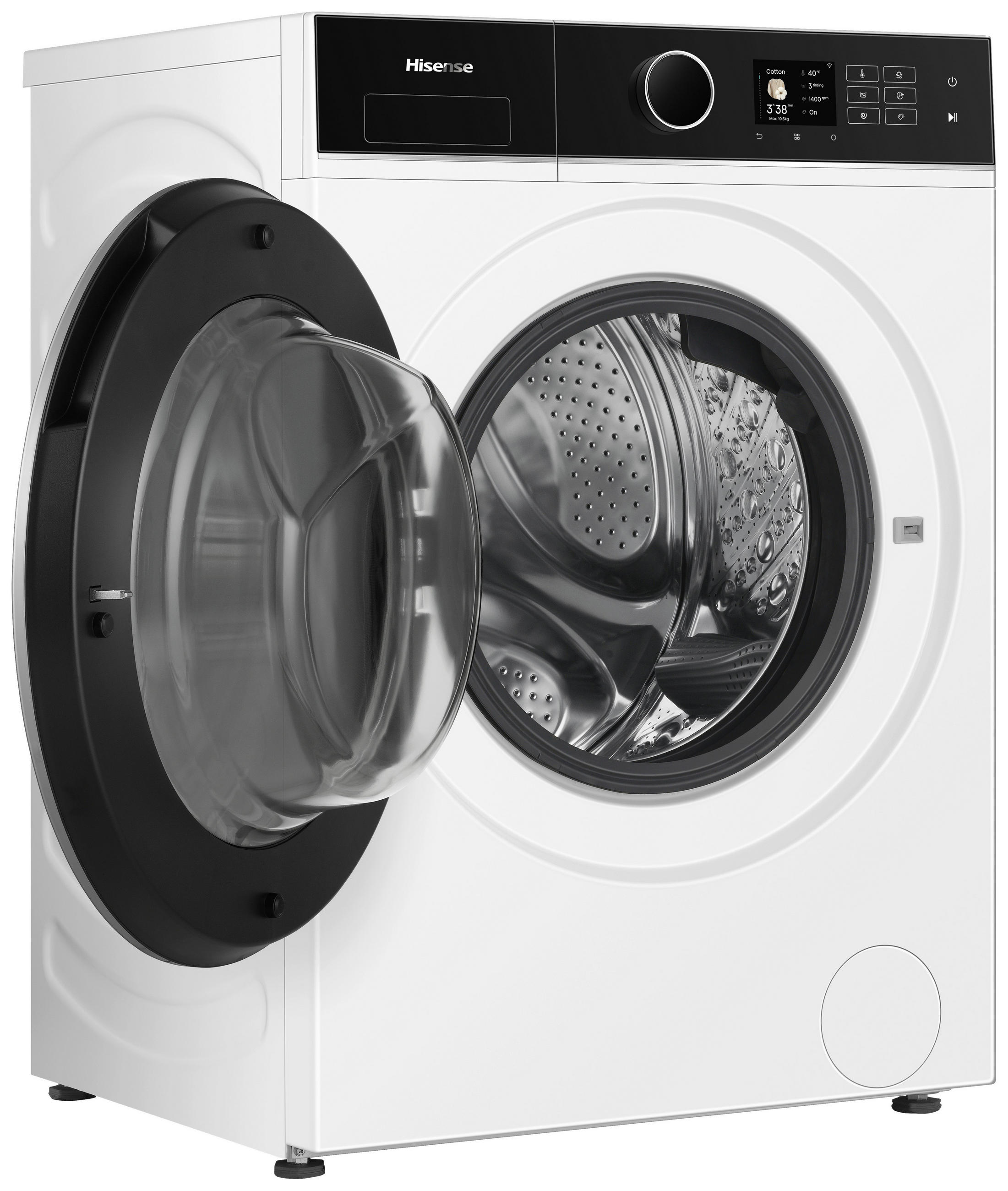 WASCHTROCKNER WD5I1045BWQ  - Schwarz/Weiß, Basics, Glas/Kunststoff (59,5/84,5/55cm) - Hisense