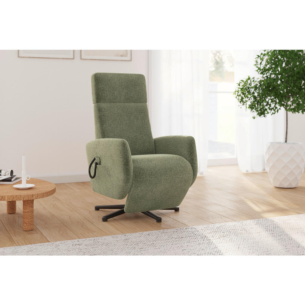 Sit & More RELAXAČNÉ KRESLO, textil, svetlozelená