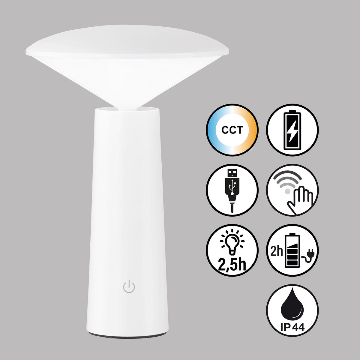 NAMIZNA SVETILKA ZA POLNJENJE  Pinto      13,9/21 cm       - bela, Trend, umetna masa (13,9/21cm)