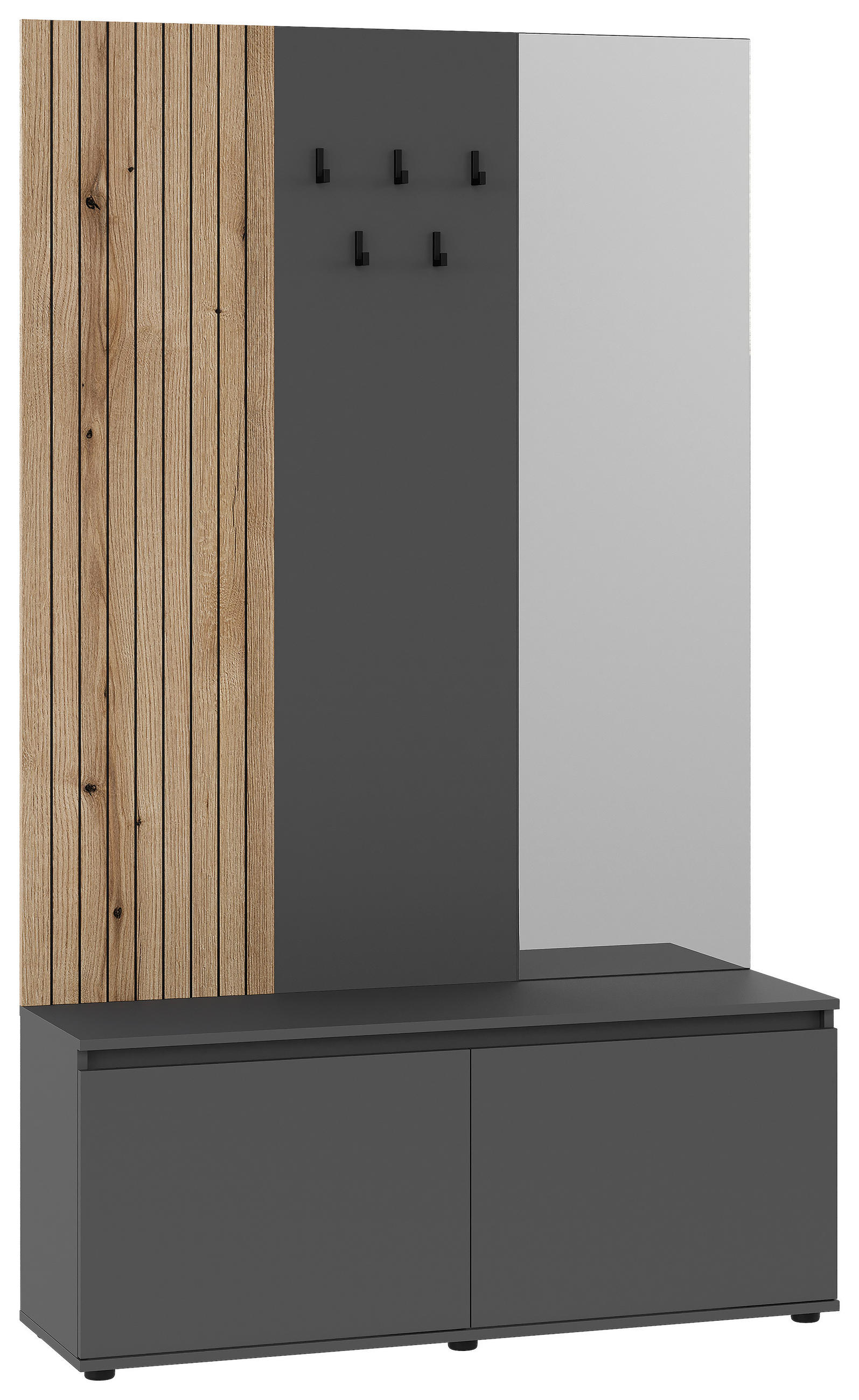 HALLMÖBEL i 120/200/36,6 cm antracit, ekfärgad 200/120/36,6 cm