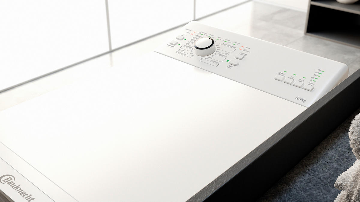 WASCHMASCHINE WAT PRIME 55 L3  - Weiß, Trend, Kunststoff/Metall (40/90/60cm) - Bauknecht