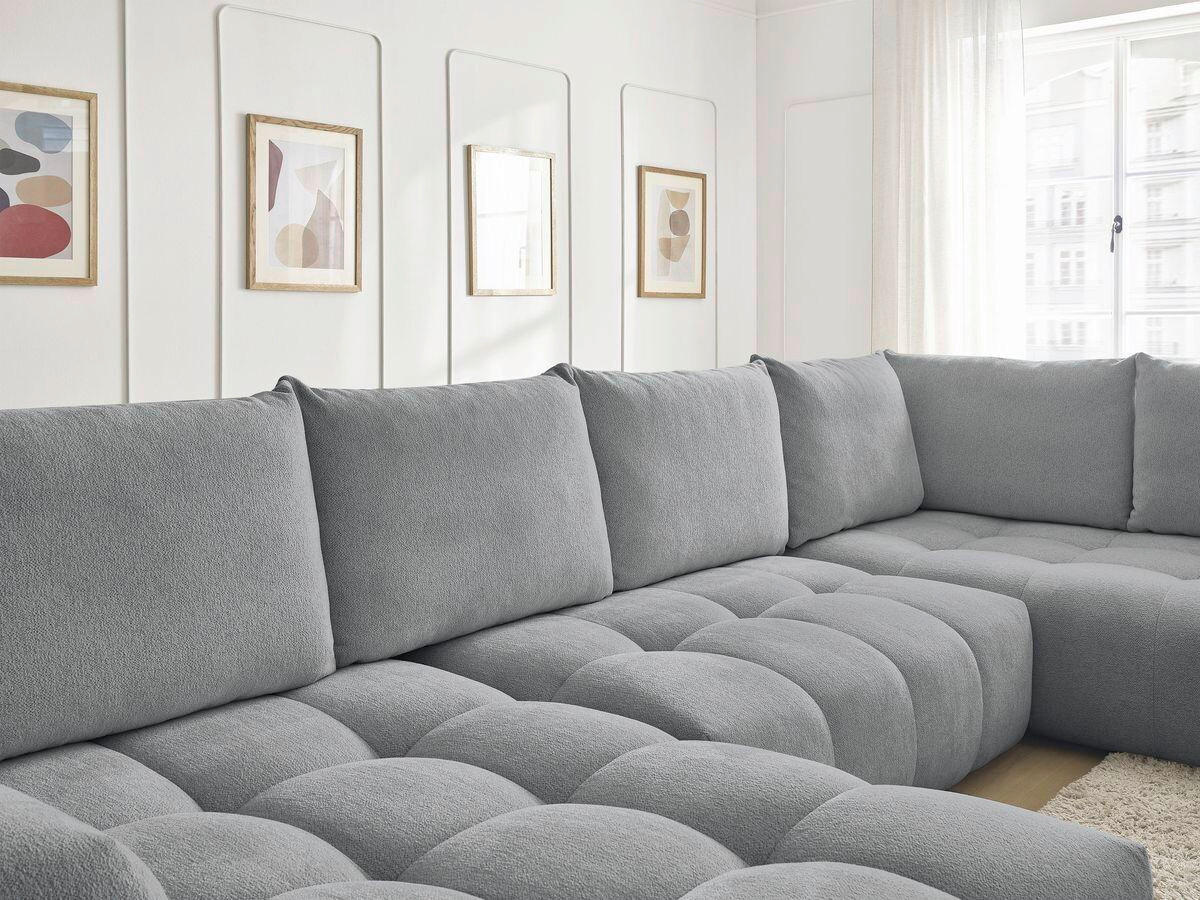 ECKSCHLAFSOFA EVEREST  mit Rücken echt, Armteil links, Armteil rechts Flachgewebe Dunkelgrau  - Dunkelgrau/Schwarz, MODERN, Kunststoff/Textil (198/423/212cm)