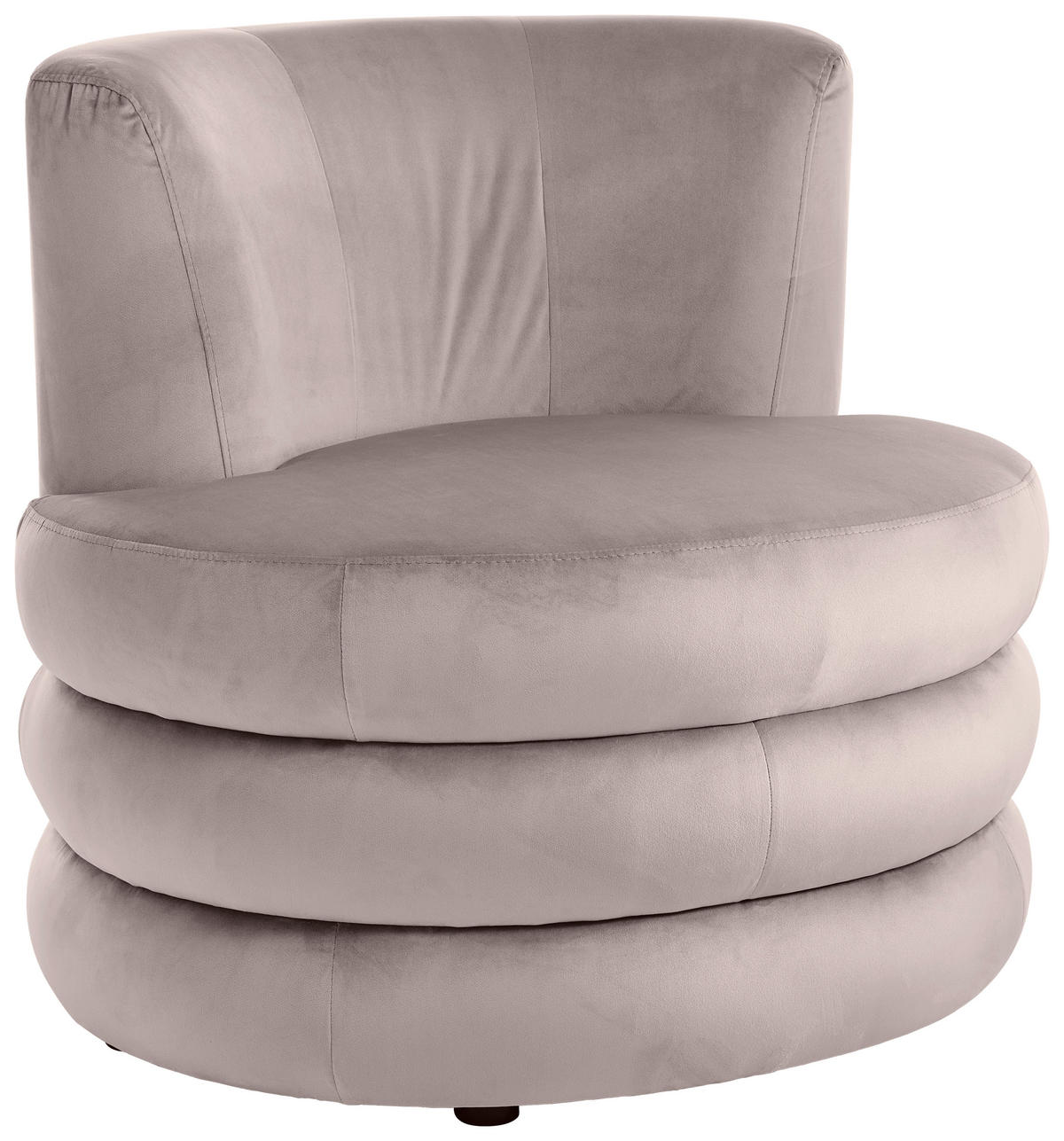 DESIGNSESSEL Magari Flachgewebe Altrosa    - Edelstahlfarben/Altrosa, Trend, Textil/Metall (90/82/85cm) - Livetastic