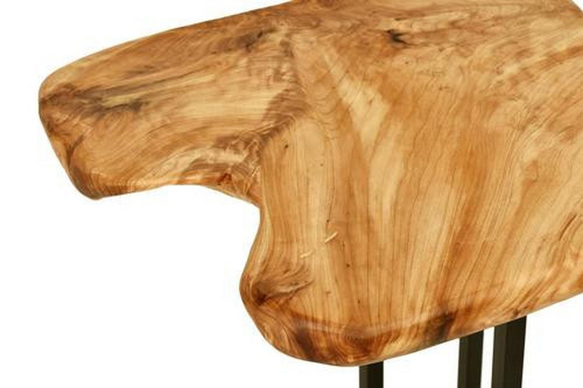SIDOBORD i trä, metall 40/45/61 cm  - ljusbrun/svart, Basics, metall/trä (40/45/61cm) - Kayoom