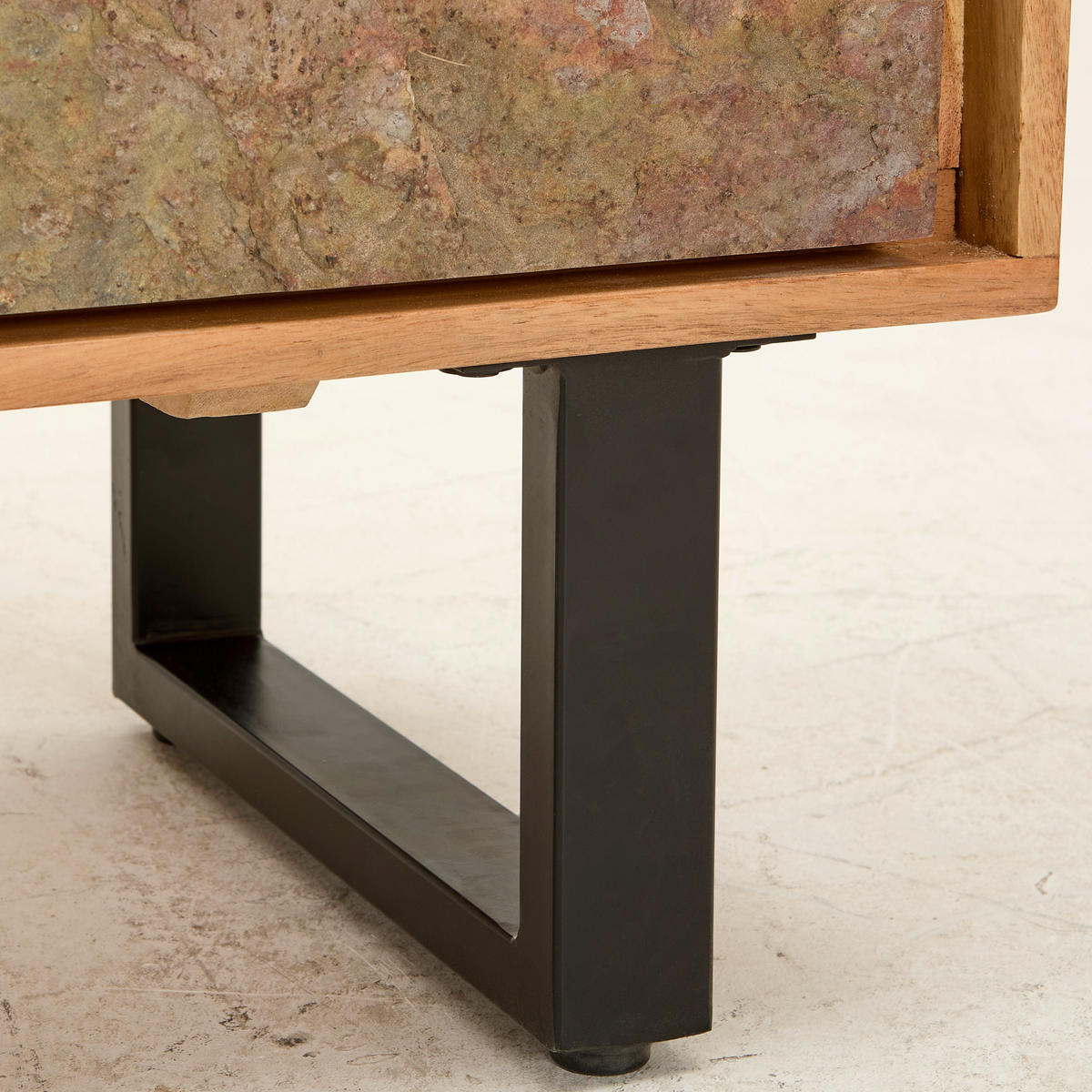 Tallinn Kommode Bissau  in 85/100/40 cm  - Goldfarben/Naturfarben, Natur, Holz/Metall (85/100/40cm) - Livetastic