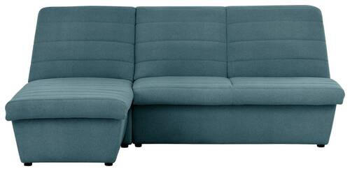 ECKSOFA Petrol Webstoff  - Petrol/Schwarz, Design, Kunststoff/Textil (168/214cm) - LOOKS by W.Joop