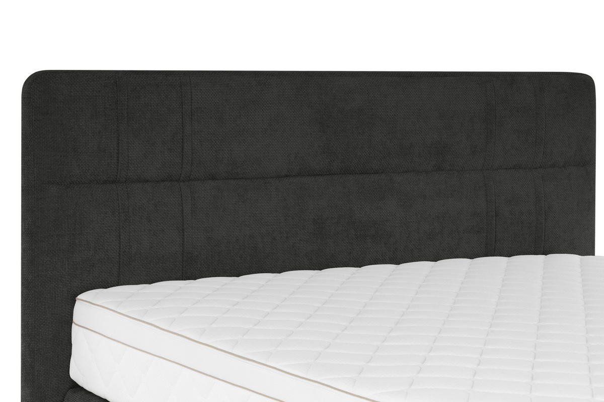 BOXSPRINGBETT 180/200 cm  in Graphitfarben  - Eichefarben/Graphitfarben, MODERN, Holz/Textil (180/200cm) - Welnova