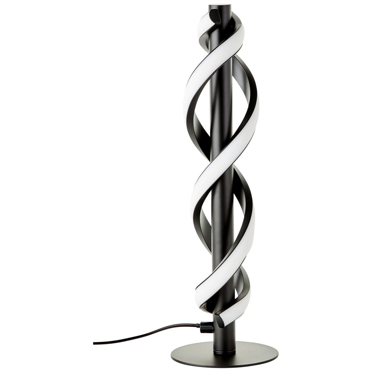 TISCHLEUCHTE - Schwarz, Design, Kunststoff/Metall (12/38,90cm) - Brilliant