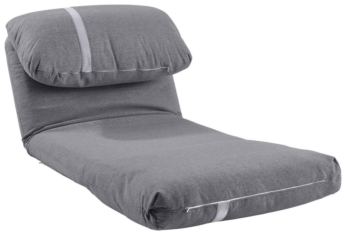 SCHLAFSESSEL  in Webstoff Dunkelgrau  - Dunkelgrau/Hellgrau, Design, Textil (78/58/82cm) - Livetastic