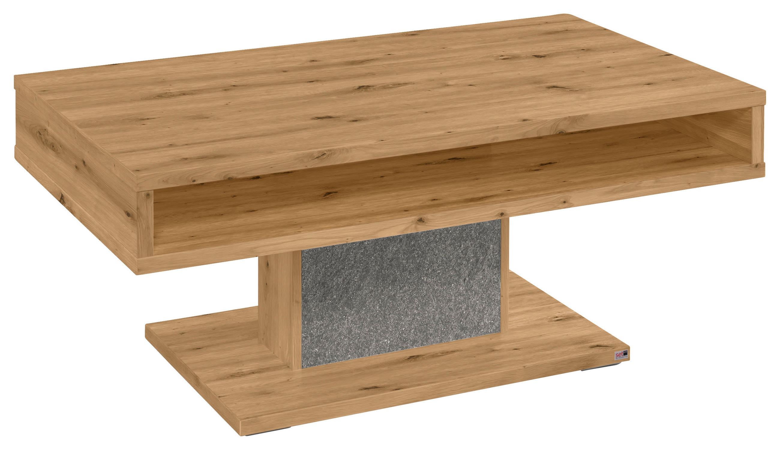 COUCHTISCH 100/65/46,5 cm rechteckig Grau, Eiche Artisan  - Eiche Artisan/Grau, Design, Holzwerkstoff/Stein (100/65/46,5cm) - SetOne by Musterring
