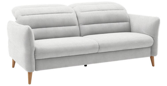 2-SITZER-SOFA in Webstoff Weiß  - Eiche Bianco/Weiß, Design, Holz/Textil (192-220/85-106/112cm) - Dieter Knoll