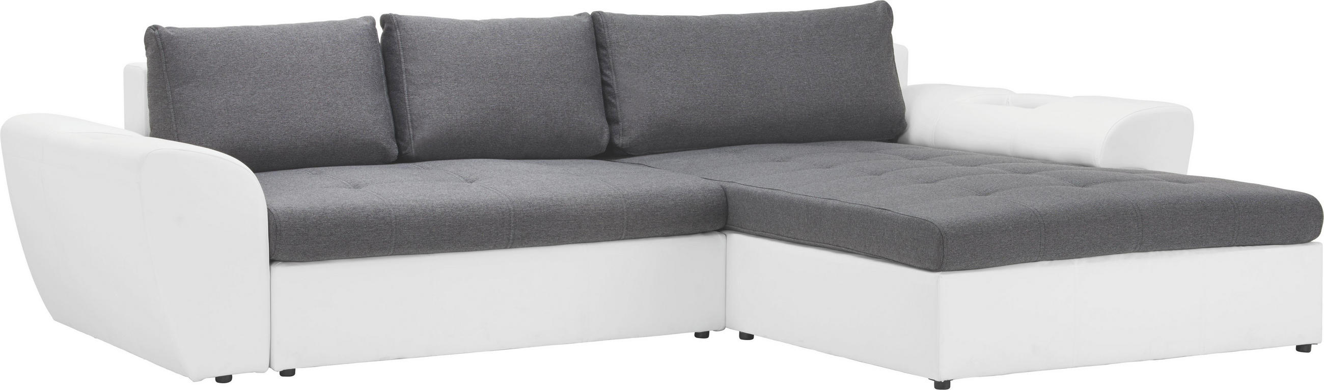 WOHNLANDSCHAFT in Anthrazit, Weiß Textil - Anthrazit/Schwarz, Design, Kunststoff/Textil (204/290cm) - CARRYHOME