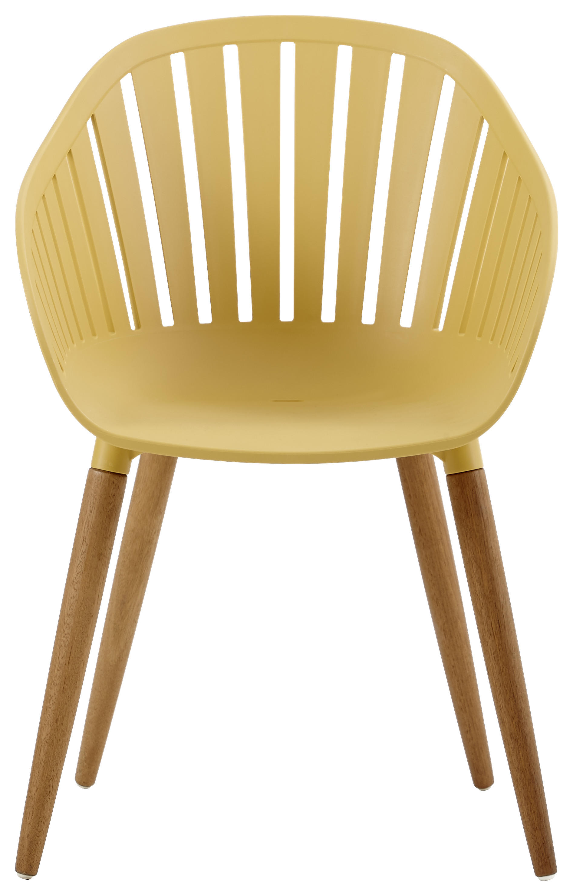GARTENSESSEL Kunststoff Gelb, Naturfarben  - Gelb/Naturfarben, Natur, Holz/Kunststoff (54/80/55cm) - Ambia Garden