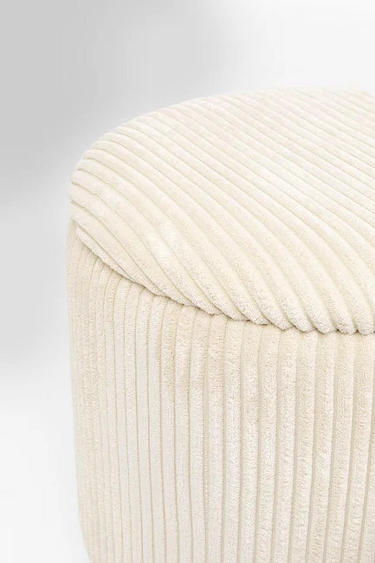 HOCKERSET in Creme, Messingfarben  - Messingfarben/Creme, Design, Textil/Metall (30/38/32/42/30/38cm) - Kare-Design