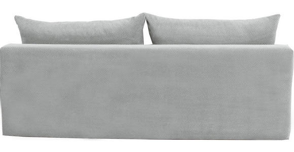 SCHLAFSOFA in Webstoff, Plüsch Hellgrau  - Hellgrau/Schwarz, Design, Textil (213/89/105cm) - Novel