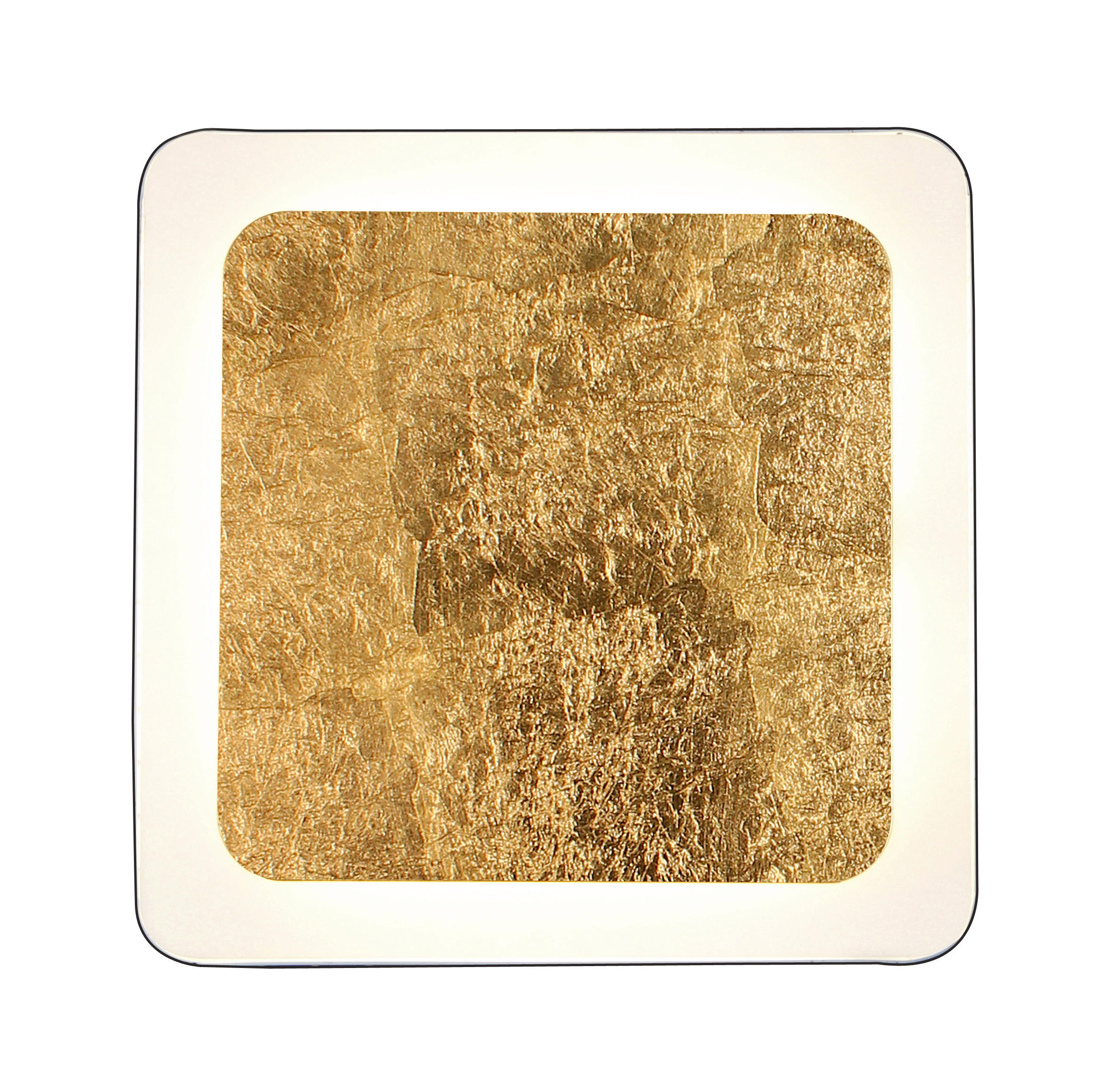 LED-DECKENLEUCHTE Solaris  - Goldfarben/Schwarz, Design, Metall (4,5/25/25cm)