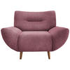SESSEL in Chenille Brombeere  - Wildeiche/Brombeere, Modern, Holz/Textil (111/81/90cm) - MID.YOU