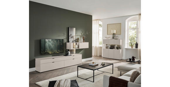 HIGHBOARD Hellgrau  121,9/121,5/45,2 cm  - Hellgrau/Schwarz, Design, Glas/Keramik (121,9/121,5/45,2cm) - Dieter Knoll