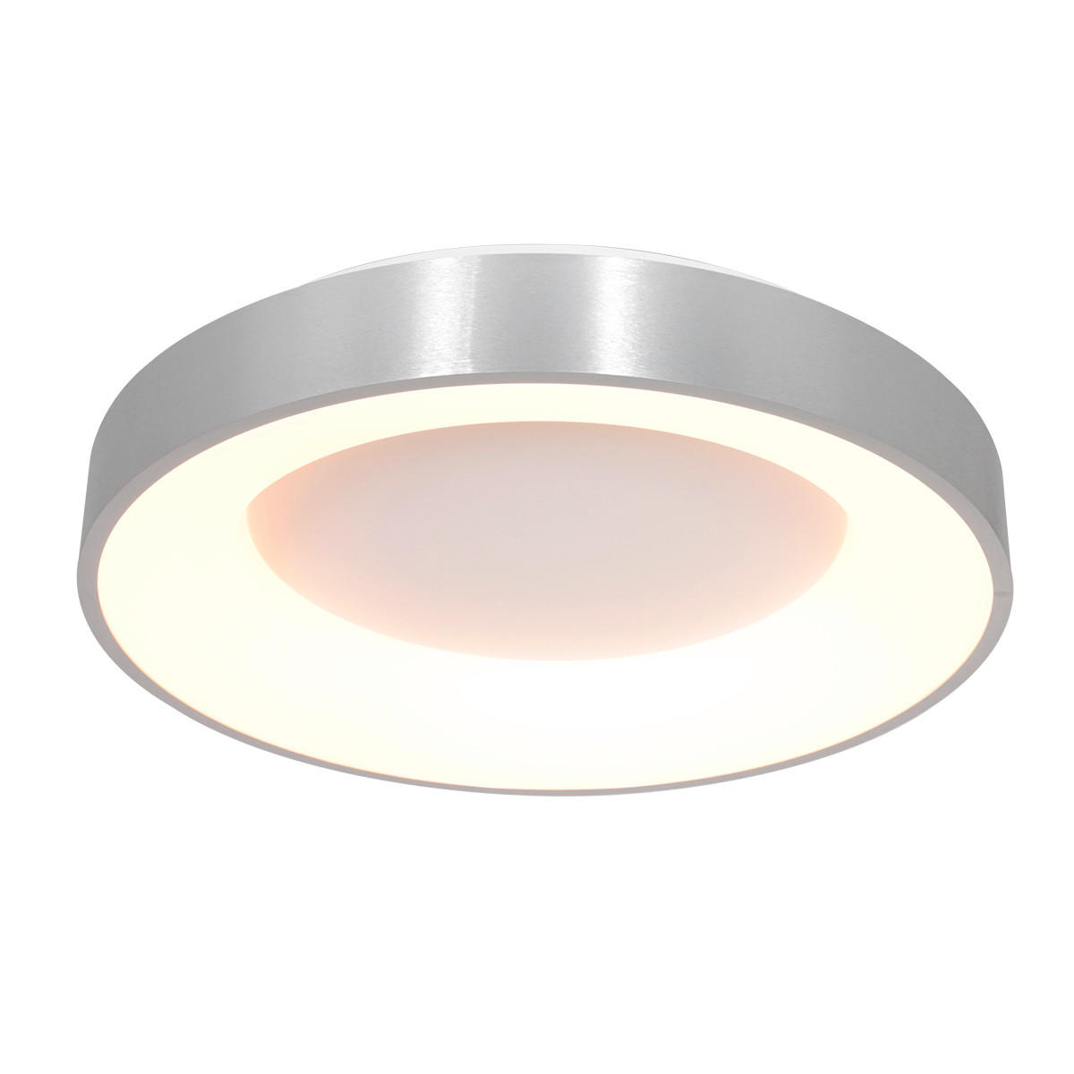 LED-DECKENLEUCHTE Ringlede 38/9 cm   - Silberfarben, KONVENTIONELL, Kunststoff/Metall (38/9cm)