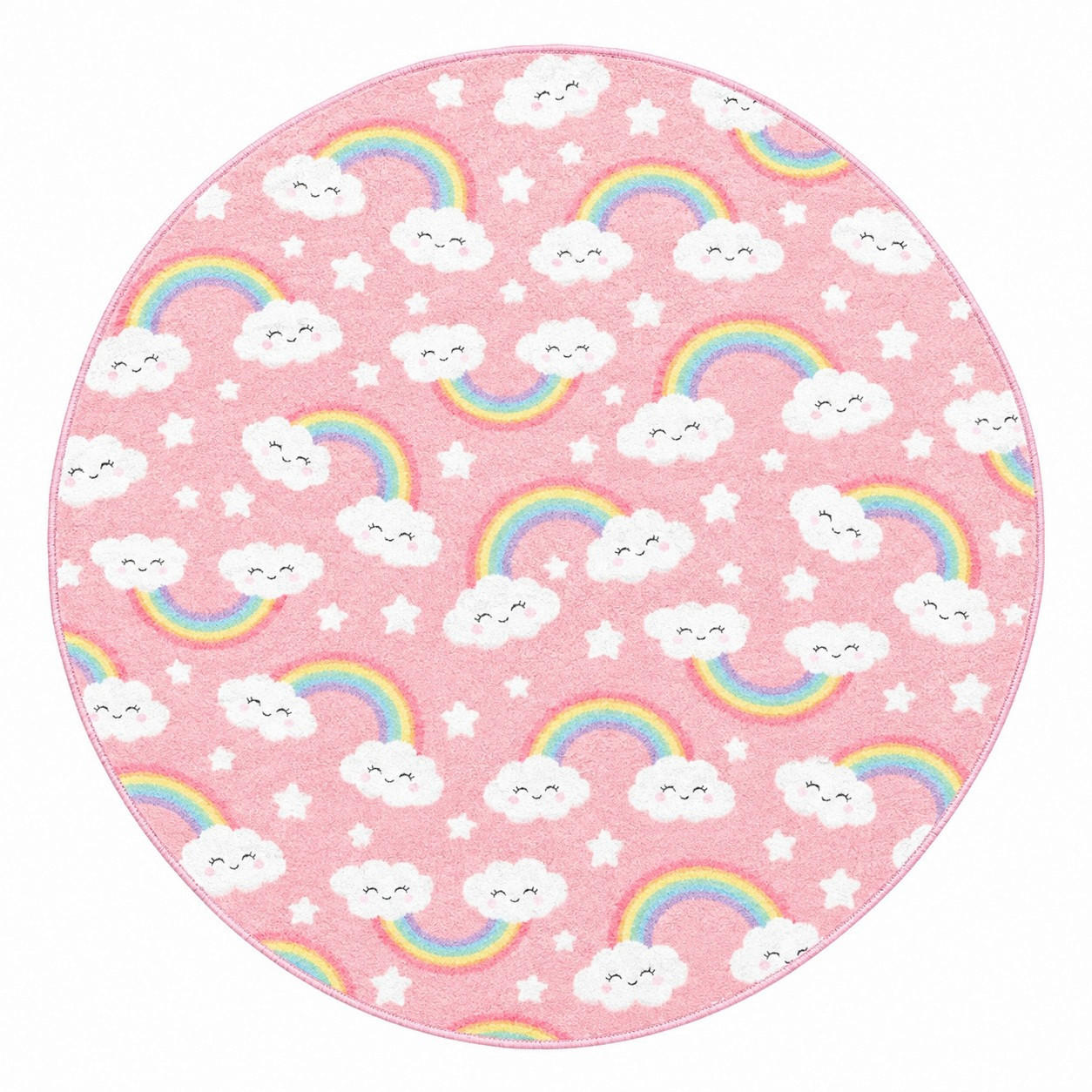 KINDERTEPPICH  Wohnzimmer 120/120 cm Multicolor rund  - Multicolor, Basics, Textil (120/120cm)