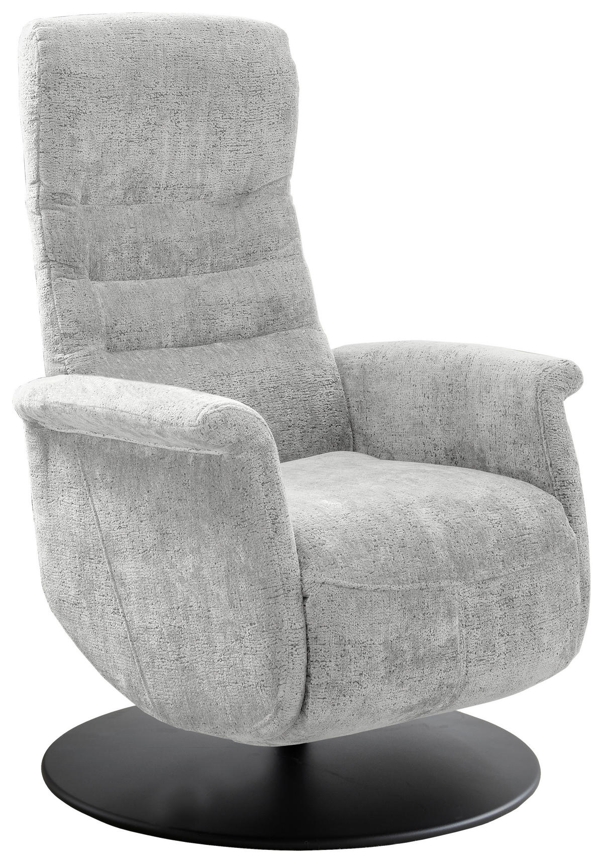 RELAXSESSEL in Textil Silberfarben  - Silberfarben/Schwarz, MODERN, Textil/Metall (72/118/85-165cm) - Livetastic