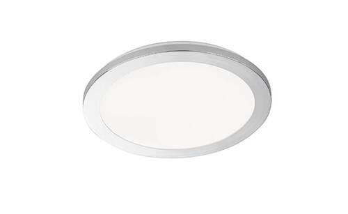 LED-DECKENLEUCHTE 30 cm  - Chromfarben/Weiß, Design, Glas/Kunststoff (30cm) - Fischer & Honsel