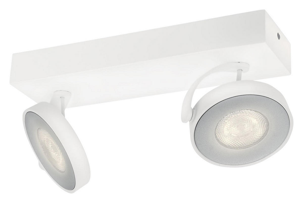 LED-DECKENLEUCHTE 25.5/9/9.3 cm   - Weiß, Design, Metall (25.5/9/9.3cm)