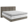BOXSPRINGBETT 180/200 cm  in Grau  - Schwarz/Grau, Konventionell, Kunststoff/Textil (180/200cm) - Carryhome