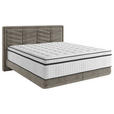 BOXSPRINGBETT 180/200 cm  in Grau  - Schwarz/Grau, KONVENTIONELL, Kunststoff/Textil (180/200cm) - Carryhome