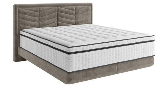 BOXSPRINGBETT 180/200 cm  in Grau  - Schwarz/Grau, KONVENTIONELL, Kunststoff/Textil (180/200cm) - Carryhome