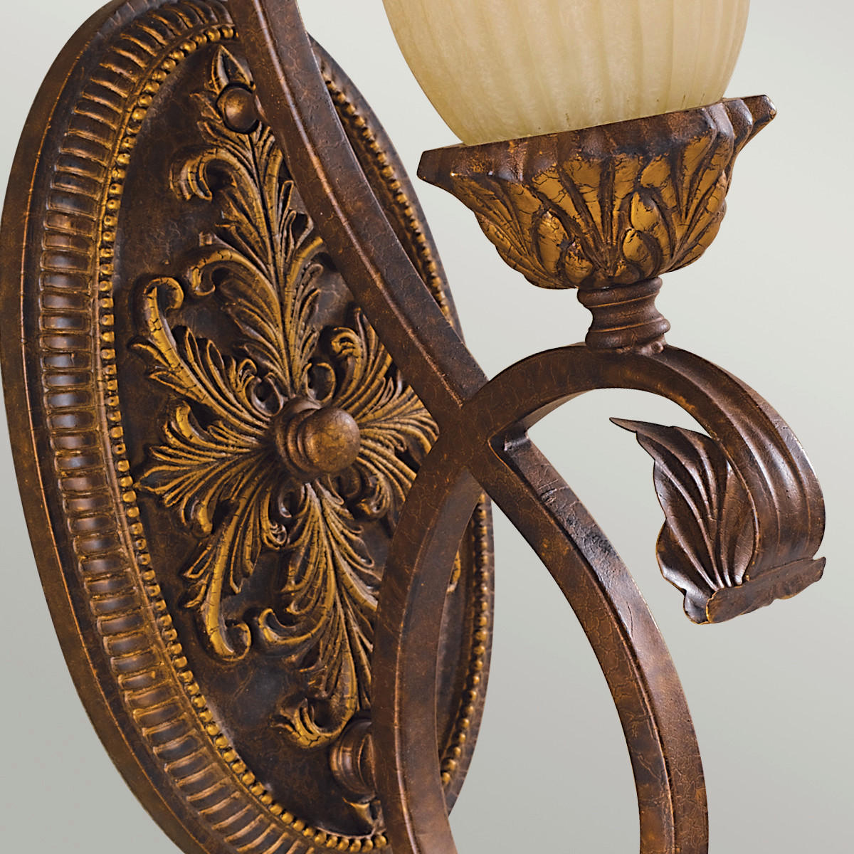 WANDLEUCHTE - Rotbraun, Konventionell, Glas/Metall (15,2/22,9/45,7cm) - Elstead Lighting