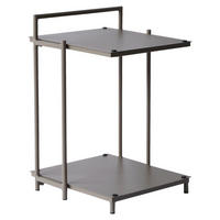 BEISTELLTISCH 40/42/60 cm Taupe rechteckig  - Taupe/Anthrazit, Design, Metall (40/42/60cm) - Xora