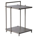 BEISTELLTISCH 40/42/60 cm Taupe rechteckig  - Taupe/Anthrazit, Design, Metall (40/42/60cm) - Xora