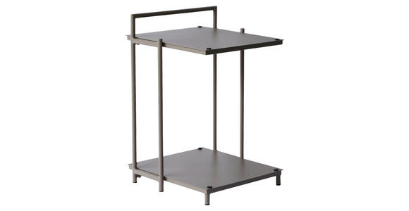 BEISTELLTISCH 40/42/60 cm Taupe rechteckig  - Taupe/Anthrazit, Design, Metall (40/42/60cm) - Xora