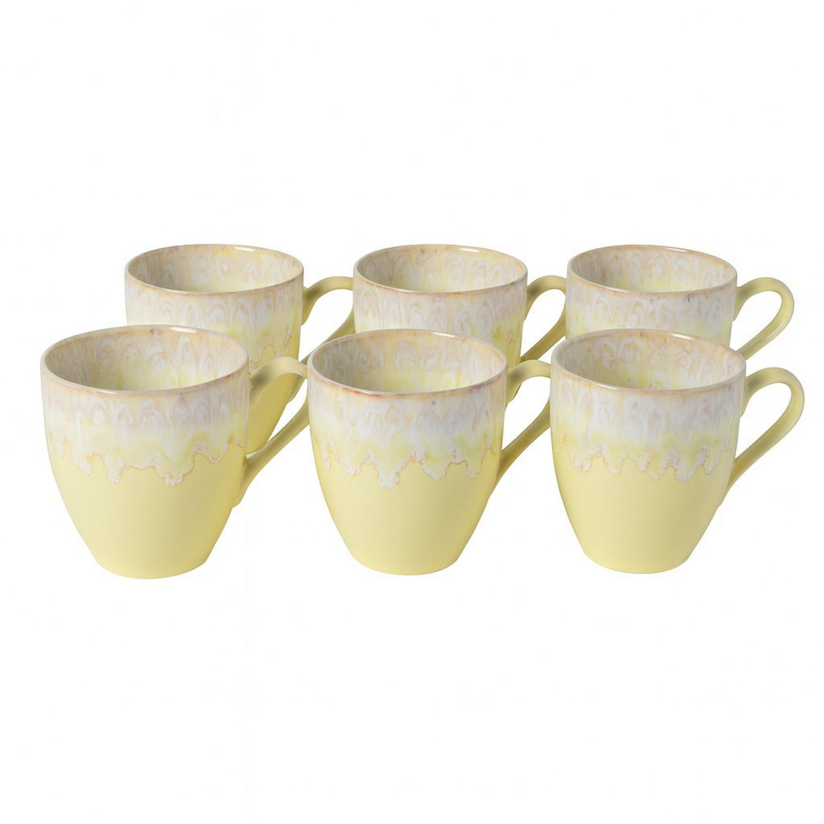 KAFFEEBECHERSET TAORMINA 6-teilig  - Hellgelb, Basics, Keramik (0.41l) - Costa Nova