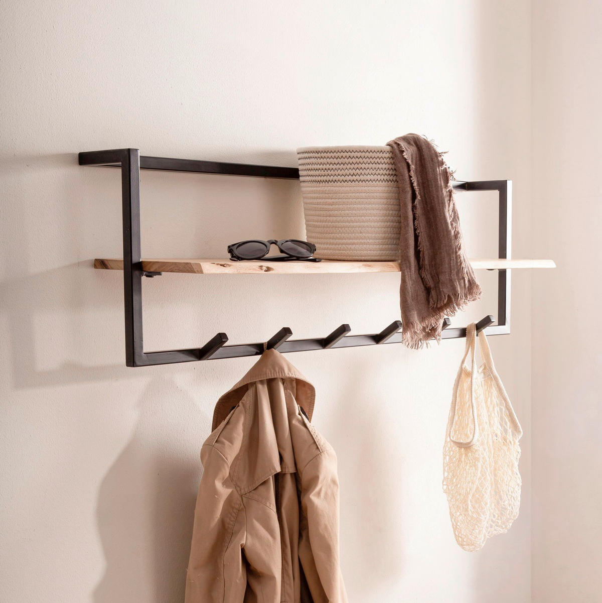 GARDEROBE  in 100/32/25 cm  - Akaziefarben, Design, Holz (100/32/25cm) - Livetastic