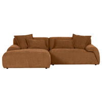 ECKSOFA in Flachgewebe Rostfarben  - Rostfarben/Schwarz, Konventionell, Kunststoff/Textil (174/274cm) - Carryhome