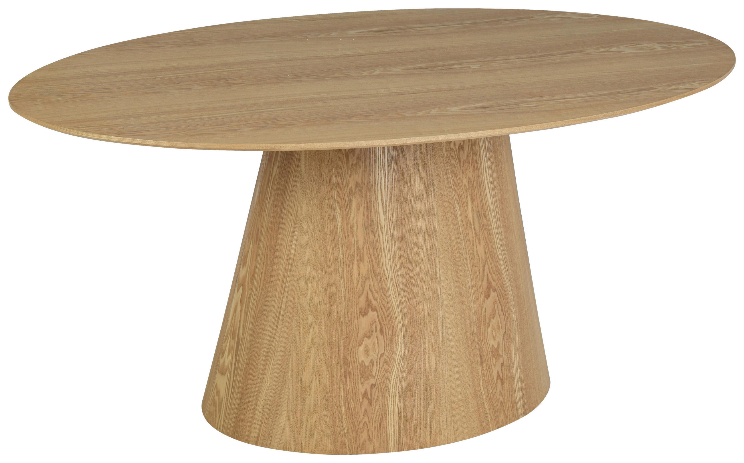 ESSTISCH 180/90/75 cm Echtholz, Nachbildung  Holz, Holzwerkstoff oval Eichefarben  - Eichefarben, Design, Holz/Holzwerkstoff (180/90/75cm) - VanDerken