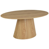 ESSTISCH 180/90/75 cm Echtholz, Nachbildung  Holz, Holzwerkstoff oval Eichefarben  - Eichefarben, Design, Holz/Holzwerkstoff (180/90/75cm) - VanDerken