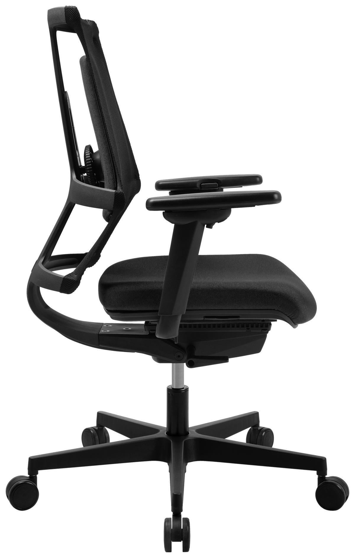 DREHSTUHL Flachgewebe Schwarz  - Schwarz, MODERN, Kunststoff/Textil (47/100-112/45-51cm) - Topstar