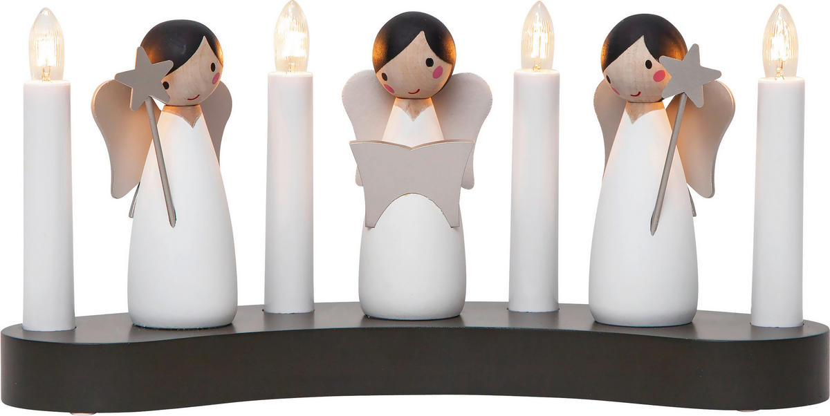 STIMMUNGSLEUCHTER 31/8/15 cm   - Weiß, KONVENTIONELL, Holz/Kunststoff (31/8/15cm) - Eglo