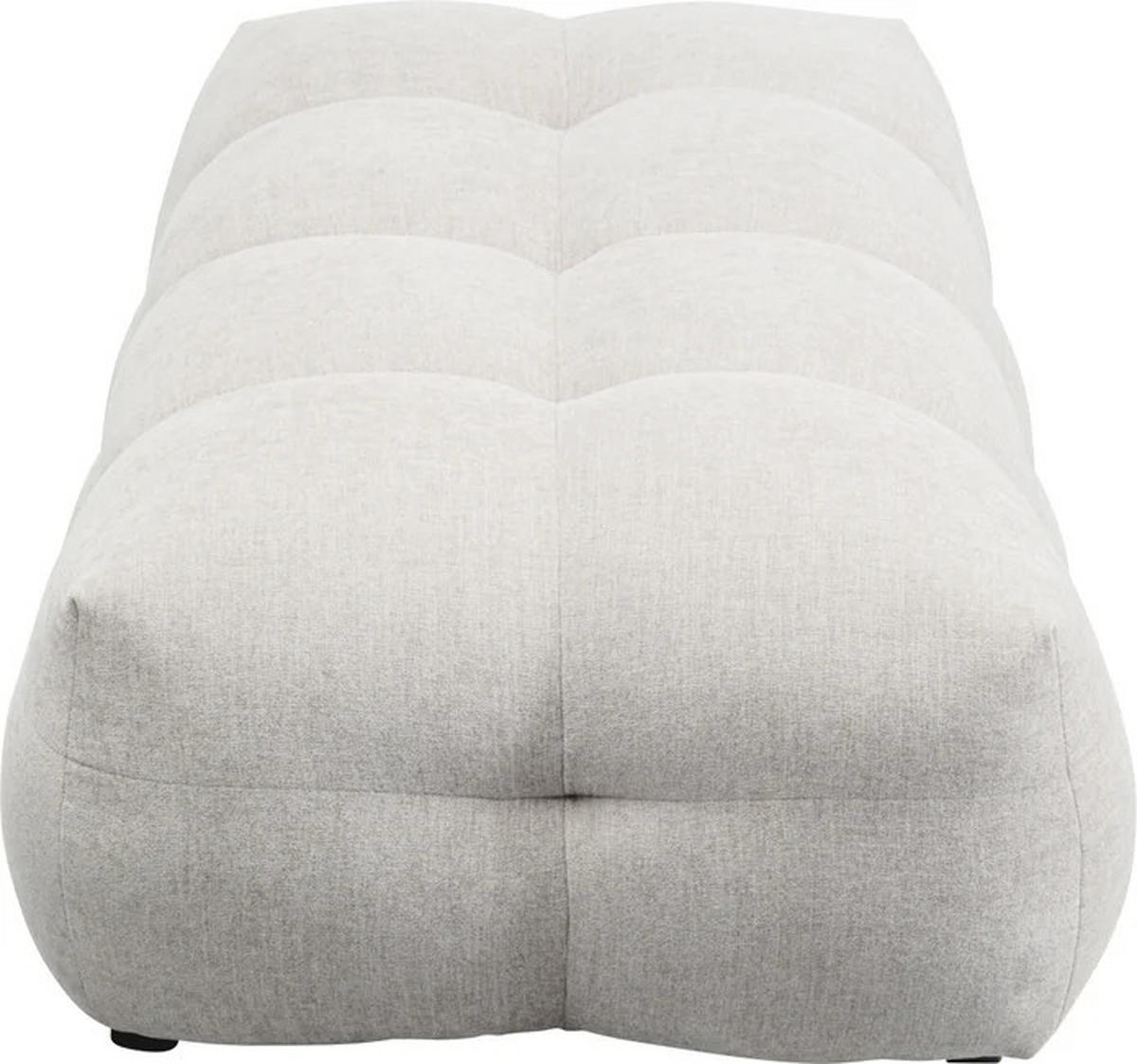 HOCKER in Textil Creme  - Creme/Schwarz, Design, Holz/Textil (127/42/82cm) - Kare-Design