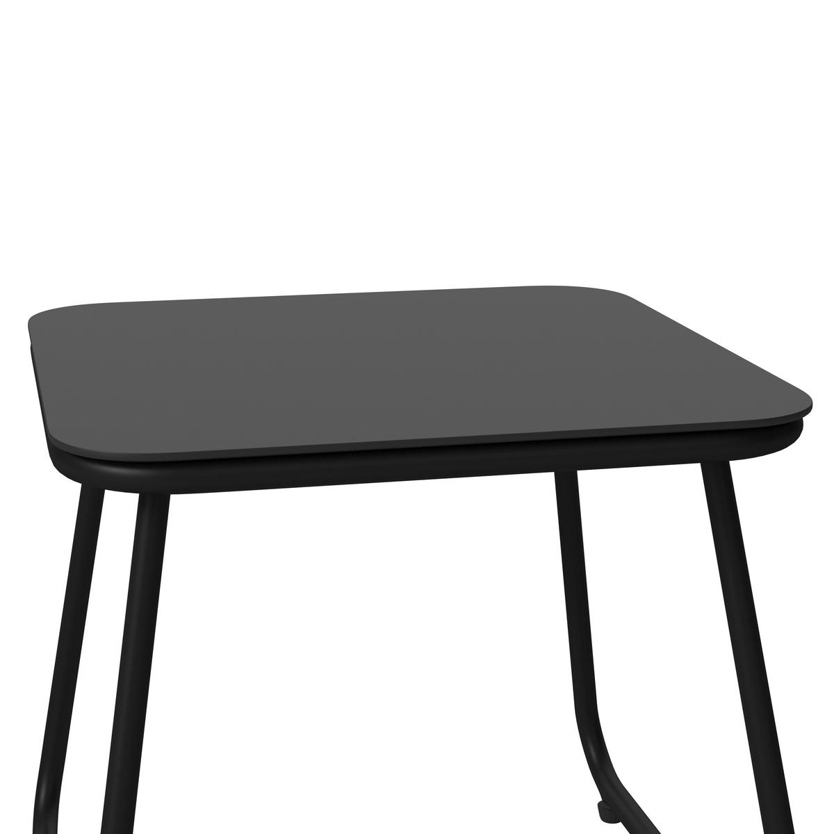 BALKONSET  - Schwarz/Naturfarben, MODERN, Glas/Kunststoff (53/77/66cm) - Ambia Garden