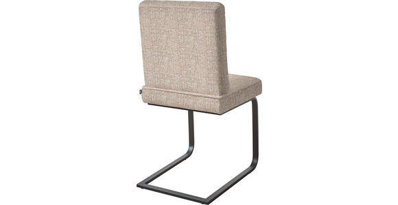SCHWINGSTUHL in Stahl Flachgewebe - Schwarz/Orange, Design, Textil/Metall (60/92/60cm) - Dieter Knoll