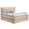 BOXSPRINGBETT 180/220 cm  in Beige  - Beige/Schwarz, Design, Kunststoff/Textil (180/220cm) - home24