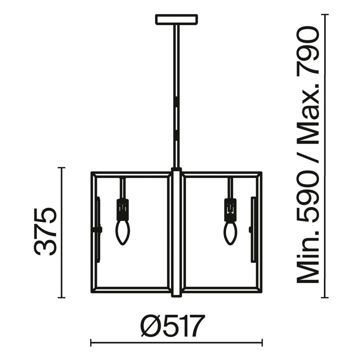 PENDELLAMPA 51,7/37,5/51,7 cm  - guldfärgad, Trend, metall/sten (51,7/37,5/51,7cm) - MAYTONI